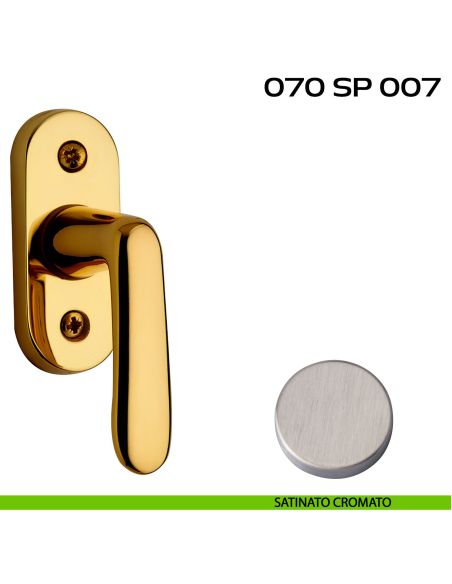 Segretino piccolo per porta con rosetta 27x67x7 mm Reguitti 070SP007 satinato