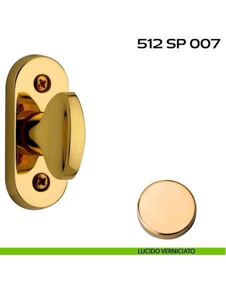Segretino piccolo per porta con rosetta 27x67x7 mm Reguitti 512SP007 lucido