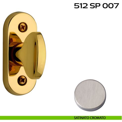 Segretino piccolo per porta con rosetta 27x67x7 mm Reguitti 512SP007 satinato