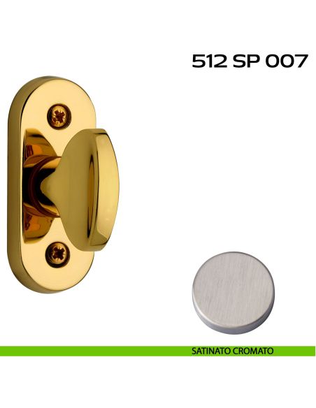 Segretino piccolo per porta con rosetta 27x67x7 mm Reguitti 512SP007 satinato