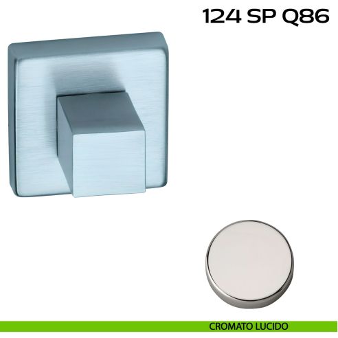 Segretino piccolo per porta con rosetta 50x50 mm Reguitti 124SPQ86 lucido