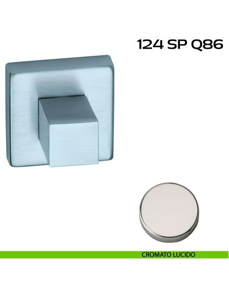 Segretino piccolo per porta con rosetta 50x50 mm Reguitti 124SPQ86 lucido