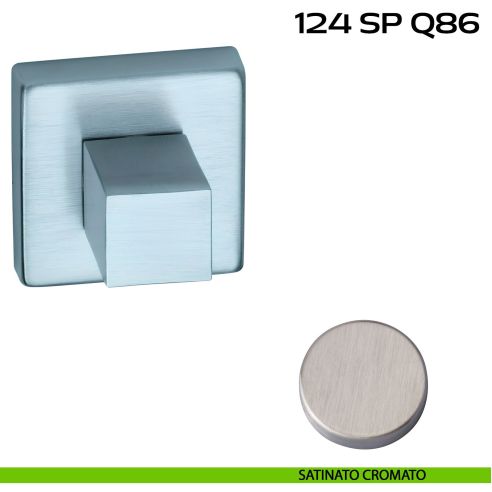 Segretino piccolo per porta con rosetta 50x50 mm Reguitti 124SPQ86 satinato