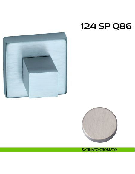 Segretino piccolo per porta con rosetta 50x50 mm Reguitti 124SPQ86 satinato
