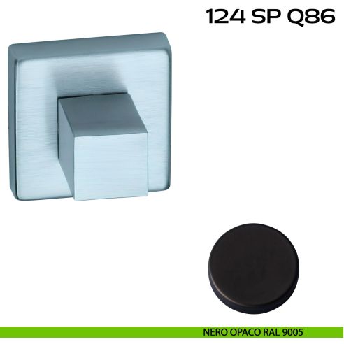 Segretino piccolo per porta con rosetta 50x50 mm Reguitti 124SPQ86 nero