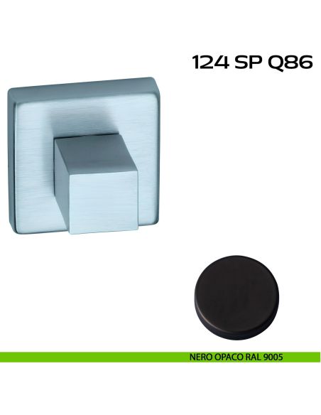 Segretino piccolo per porta con rosetta 50x50 mm Reguitti 124SPQ86 nero