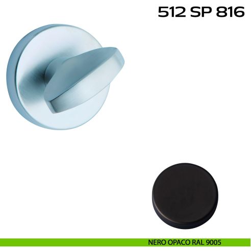 Segretino piccolo per porta con rosetta diametro 37 mm Reguitti 512SP816 nero