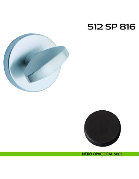 Segretino piccolo per porta con rosetta diametro 37 mm Reguitti 512SP816 nero