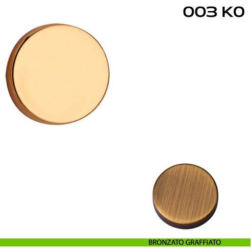 Coppia bocchette coprivite tonda cieca diametro 44x7 mm Reguitti 003K0 bronzato