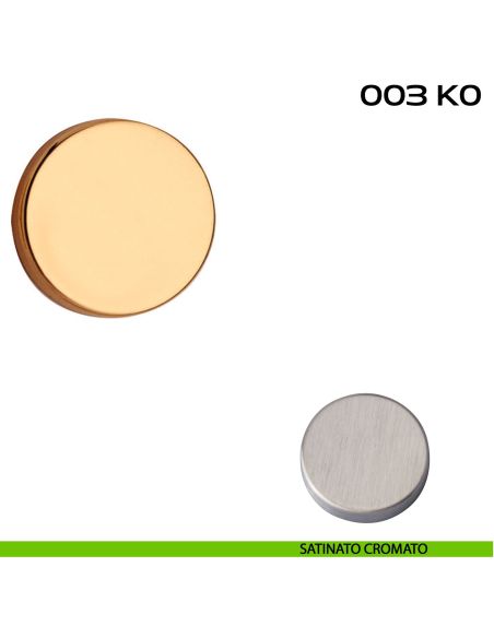 Coppia bocchette coprivite tonda cieca diametro 44x7 mm Reguitti 003K0 satinato
