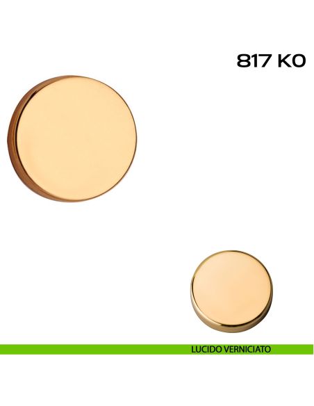 Coppia bocchette coprivite tonda cieca diametro 50x8 mm Reguitti 817K0 lucido