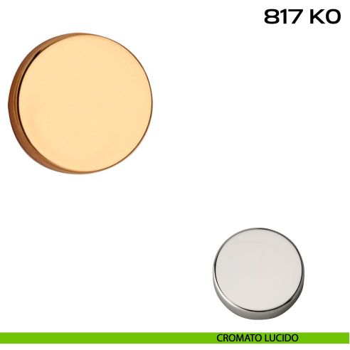 Coppia bocchette coprivite tonda cieca diametro 50x8 mm Reguitti 817K0 cromato