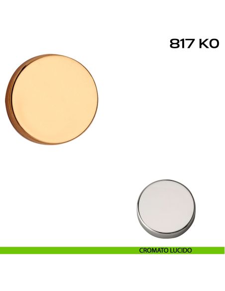 Coppia bocchette coprivite tonda cieca diametro 50x8 mm Reguitti 817K0 cromato