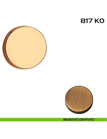 Coppia bocchette coprivite tonda cieca diametro 50x8 mm Reguitti 817K0 bronzato
