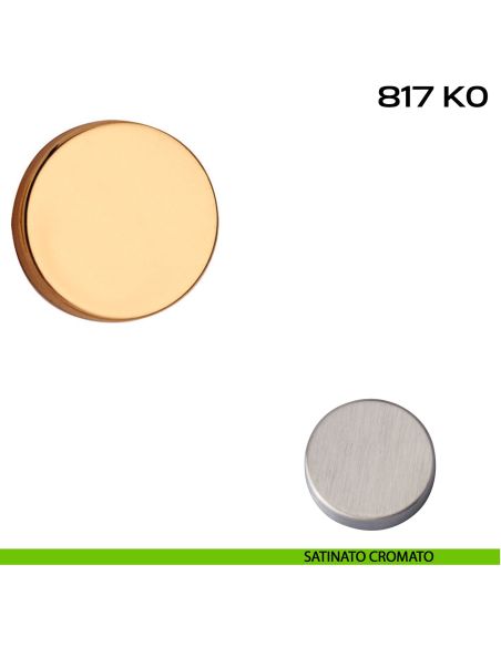 Coppia bocchette coprivite tonda cieca diametro 50x8 mm Reguitti 817K0 satinato