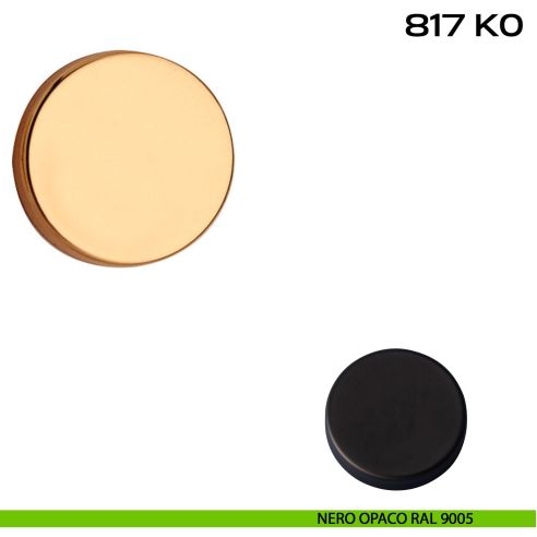 Coppia bocchette coprivite tonda cieca diametro 50x8 mm Reguitti 817K0 nero