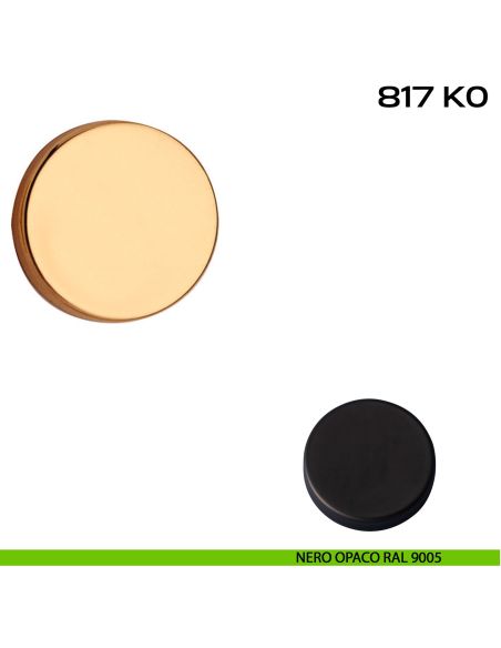 Coppia bocchette coprivite tonda cieca diametro 50x8 mm Reguitti 817K0 nero