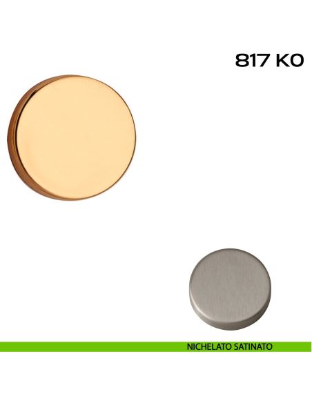 Coppia bocchette coprivite tonda cieca diametro 50x8 mm Reguitti 817K0 nichel