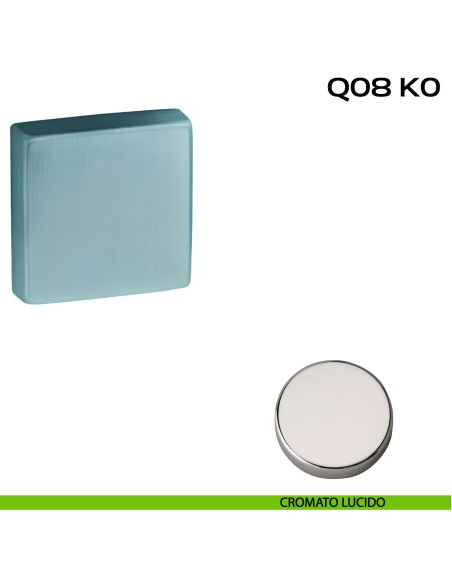 Coppia bocchette coprivite quadrate diametro 50x10 mm Reguitti Q08K0 cromato