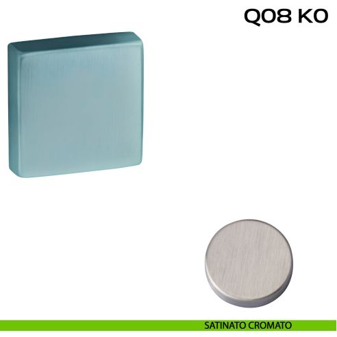 Coppia bocchette coprivite quadrate diametro 50x10 mm Reguitti Q08K0 satinato