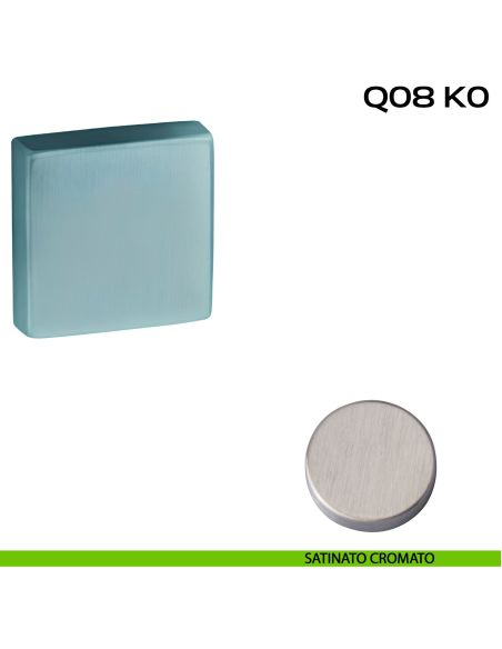Coppia bocchette coprivite quadrate diametro 50x10 mm Reguitti Q08K0 satinato