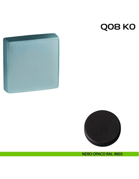 Coppia bocchette coprivite quadrate diametro 50x10 mm Reguitti Q08K0 nero