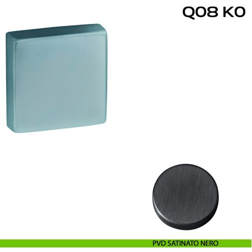 Coppia bocchette coprivite quadrate diametro 50x10 mm Reguitti Q08K0 pvd nero