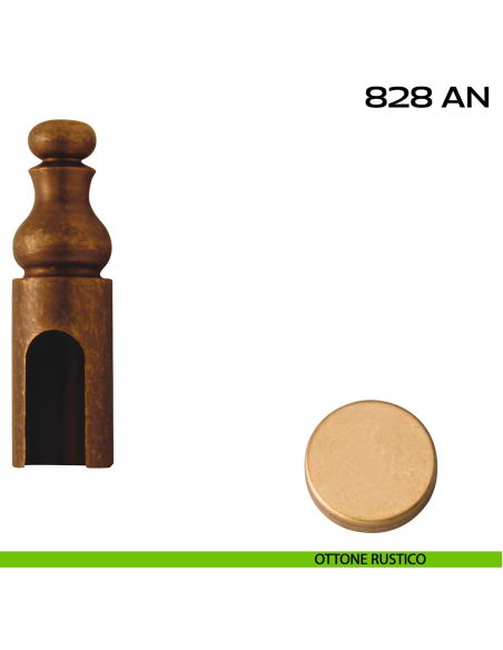 Cappuccio in ottone per cerniere anuba ø13 mm Reguitti 828AN013 rustico
