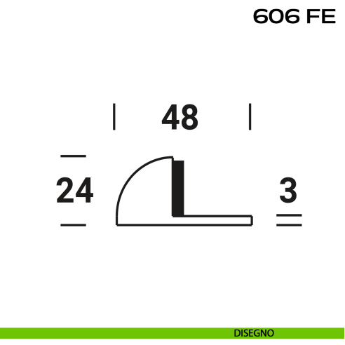 Fermaporta a pavimento Reguitti 606FE disegno