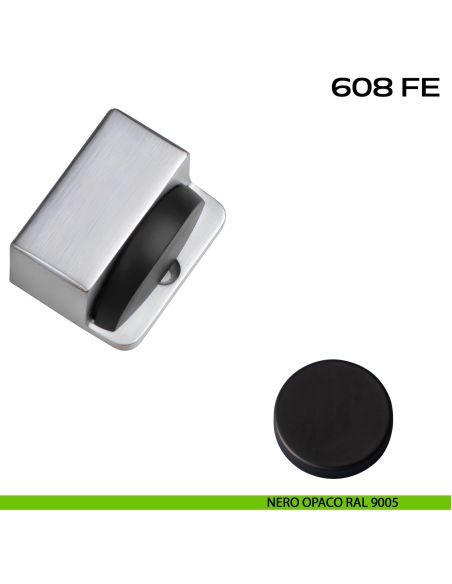 Fermaporta a pavimento Reguitti 608FE nero