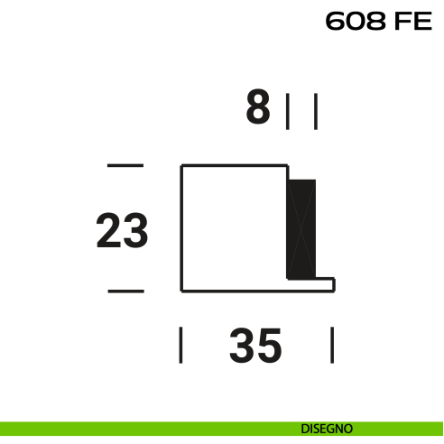 Fermaporta a pavimento Reguitti 608FE disegno