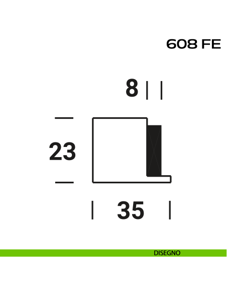 Fermaporta a pavimento Reguitti 608FE disegno