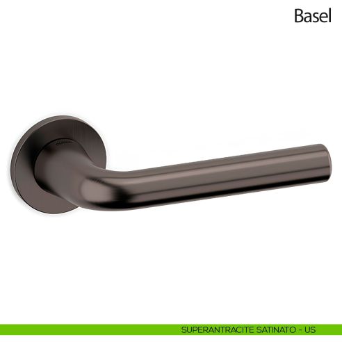 Maniglia per porta Basel Olivari superantracite satinato