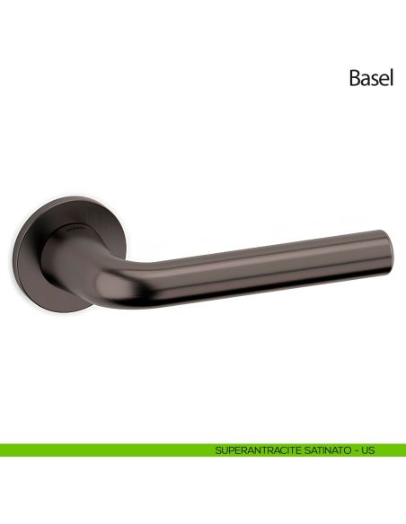 Maniglia per porta Basel Olivari superantracite satinato
