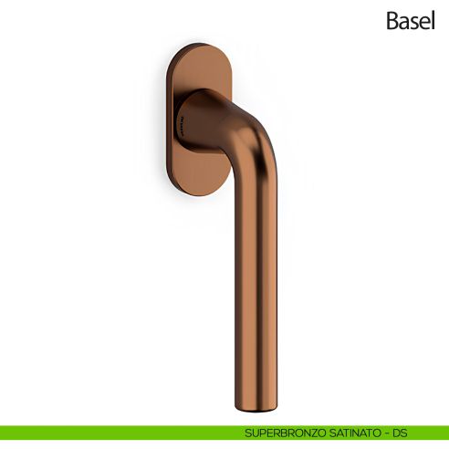 Maniglia per finestra martellina DK Basel Olivari superbronzo satinato