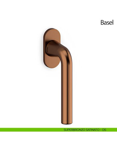 Maniglia per finestra martellina DK Basel Olivari superbronzo satinato