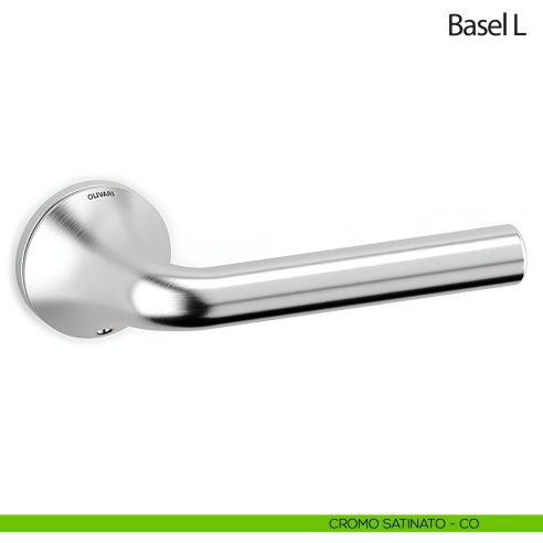 Maniglia per porta Basel L Olivari satinato