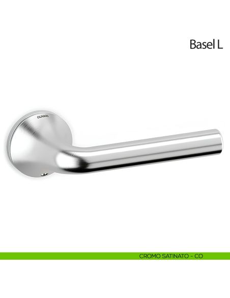 Maniglia per porta Basel L Olivari satinato