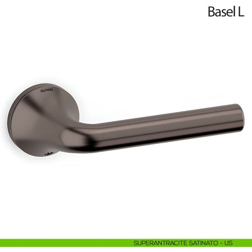 Maniglia per porta Basel L Olivari superantracite