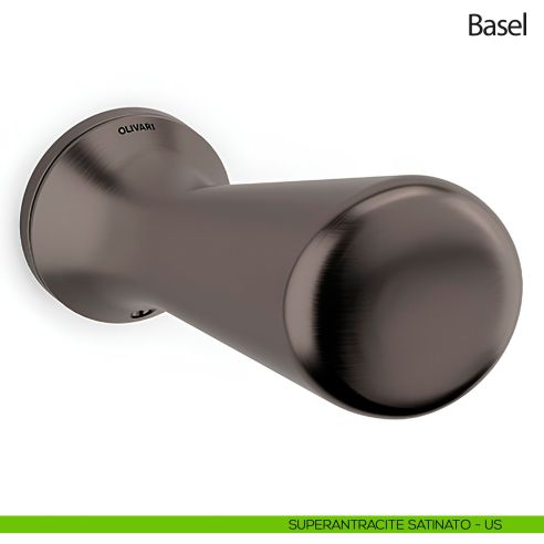 Pomello per porta zancato Basel fisso Olivari bassa antracite