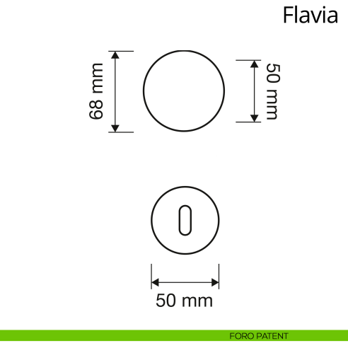 Pomello per porta girevole con porcellana avorio Flavia Linea Calì foro patent
