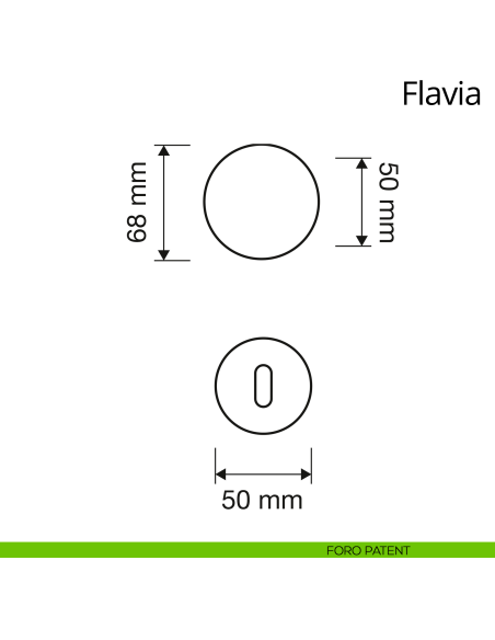 Pomello per porta girevole con porcellana bianca Flavia Linea Calì foro patent