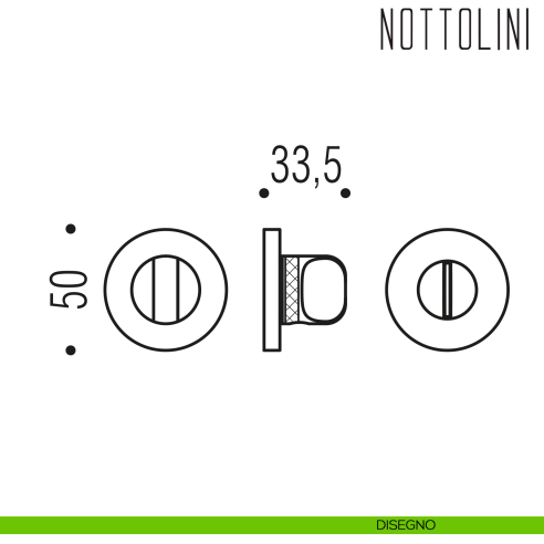Nottolino per porta Colombo Design DL19 BZG disegno