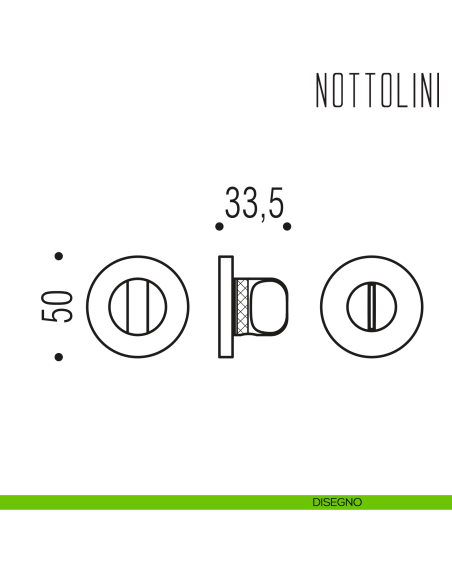 Nottolino per porta Colombo Design DL19 BZG disegno