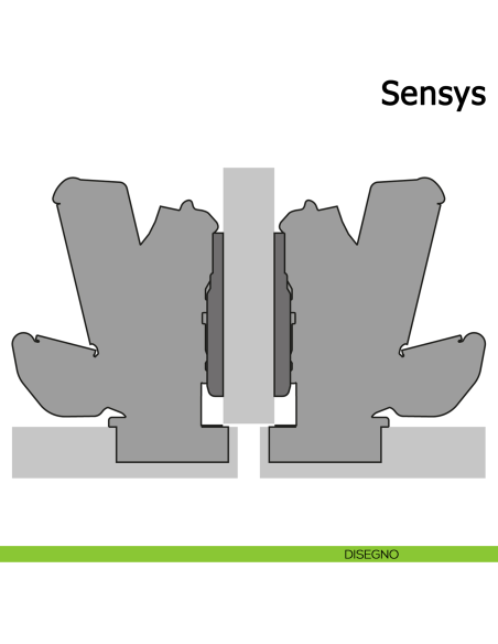 Cerniera Hettich Sensys 165° ammortizzata per ante in mezza battuta