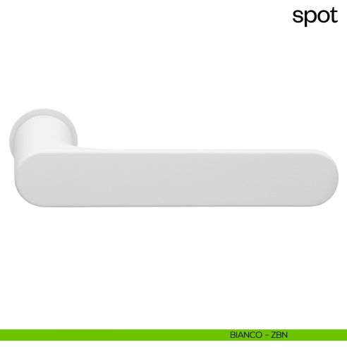Maniglia per porta Spot dnd Handles con rosetta minimale Unico bianco