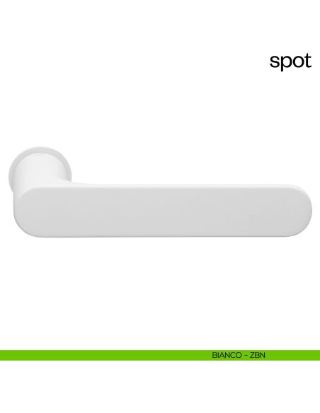 Maniglia per porta Spot dnd Handles con rosetta minimale Unico bianco