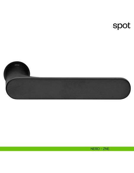 Maniglia per porta Spot dnd Handles con rosetta minimale Unico nero