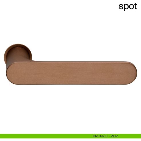 Maniglia per porta Spot dnd Handles con rosetta minimale Unico bronzo