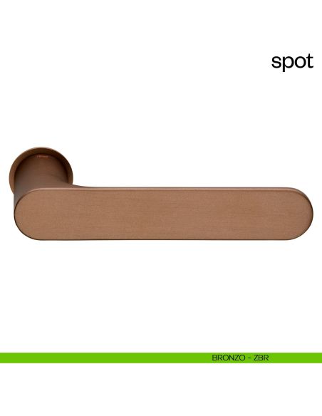 Maniglia per porta Spot dnd Handles con rosetta minimale Unico bronzo